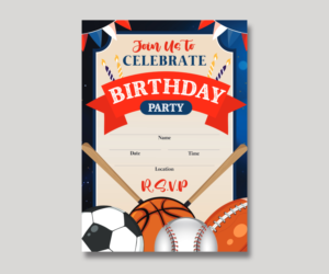 Baseball Themed Birthday Invitation | Invitation Design by ecorokerz