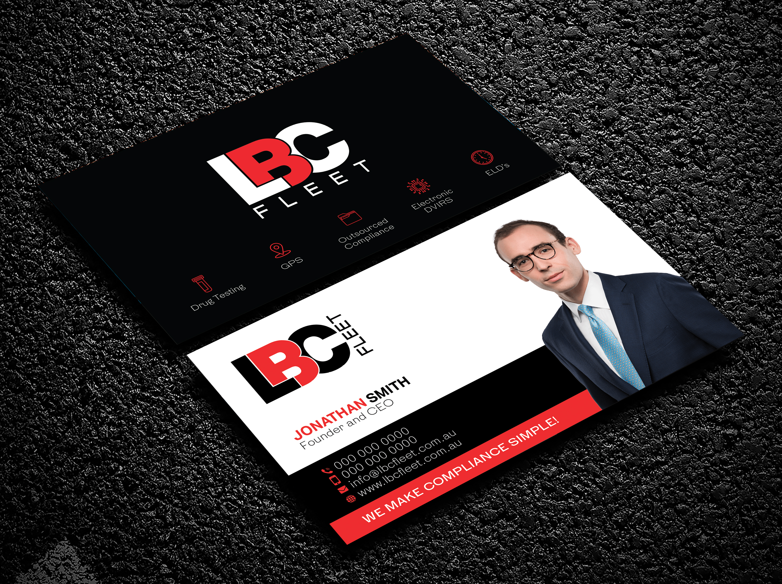 Business Card Design by Bold Pixels for LBC Fleet | Design #27432975