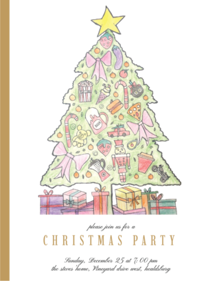 Xmas invitation - Illustration | Illustration Design by Seema Suvarna