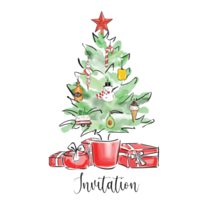 Xmas invitation - Illustration | Illustration-Design von Samantha Ward Design