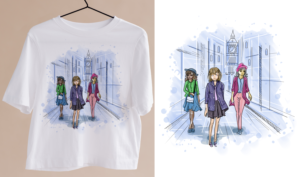 Cute girls T-Shirt designs - a mix of playful and modern designs | T-shirt Design by SAI DESIGNS