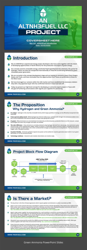 Green Ammonia PowerPoint Slides | Graphic Design by SAI DESIGNS