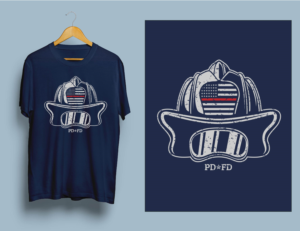 Shirts and other apparel showing support for first responders, nurses and the military. | T-shirt Design by Phantom007