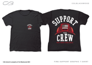 Shirts and other apparel showing support for first responders, nurses and the military. | T-shirt Design by Col 3