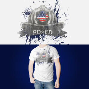 Shirts and other apparel showing support for first responders, nurses and the military. | T-shirt Design by Jburtonux