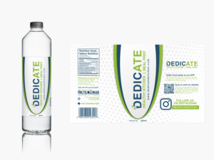 Water Bottle Label design for Healthy Lifestyle Restaurant | Packaging Design by davidsantacruz7