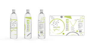 Water Bottle Label design for Healthy Lifestyle Restaurant | Packaging Design by Bear Studio