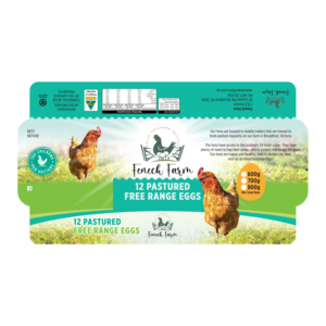 Pastured Free Range Egg farm needs carton label | Etikett-Design von 99ideally