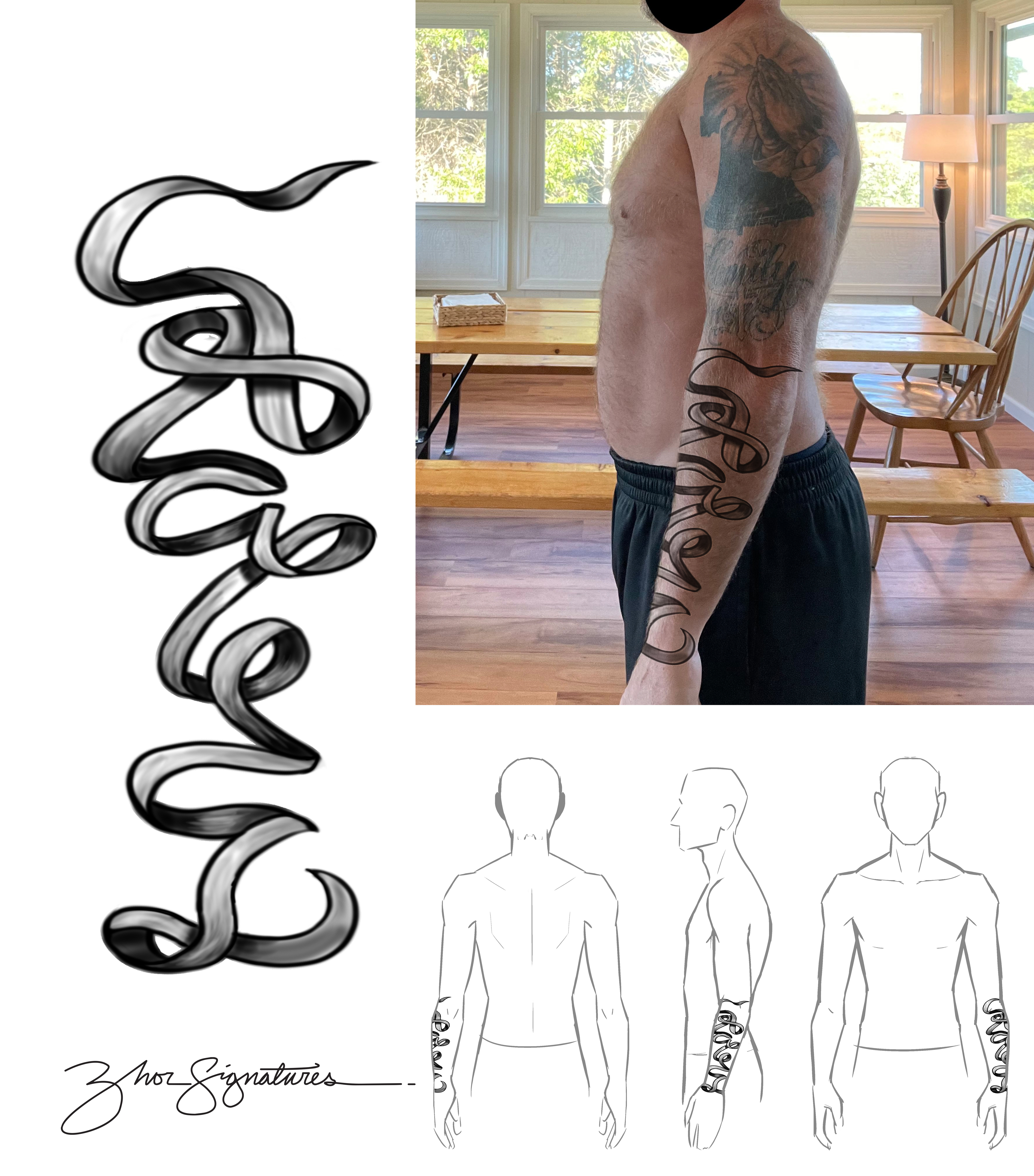 Tattoo Design by Zhor Signatures for this project | Design #27452805