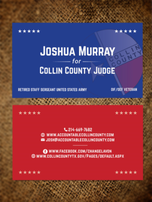 Joshua Murray Political Campaign Business Cards | Visitenkarten-Design von JK18