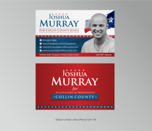 Joshua Murray Political Campaign Business Cards | Visitenkarten-Design von D Creative