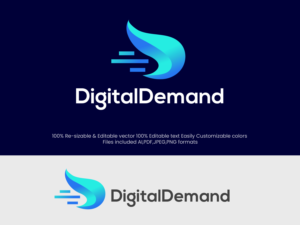 DigitalDemand or DigitalDemand.io | Logo Design by Design Athics