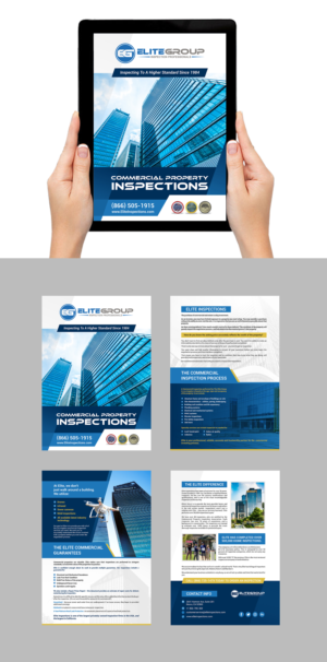 Elite Group commercial property inspection brochure | Brochure Design by OwnDesign