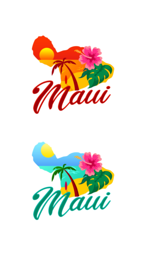 Symbol of Maui, Hawaii - Island Icon / Logo | Graphic Design by Abiyoso28