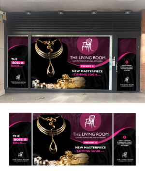 Window Graphics ‘Opening Soon’ for new Jewellery Boutique | Graphic Design by ecorokerz