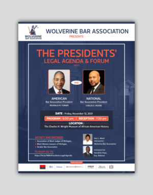 Wolverine Bar Association Flyer Design for Upcoming Event | Flyer Design by GLOW