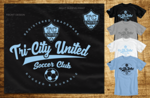 Fanwear T-shirt design for soccer club | T-shirt Design by CoffeeBreak88