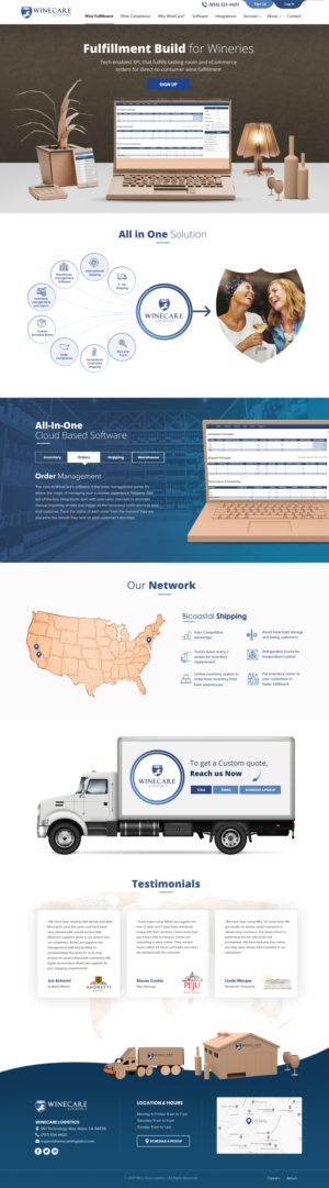 Redesign website for Wine Warehouse and Logistics company | Web-Design von Blue Sparrow