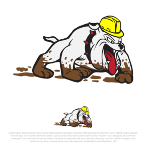 Small construction business looking for cartoon dog sticker design for truck | Graphic Design by Zhor Signatures