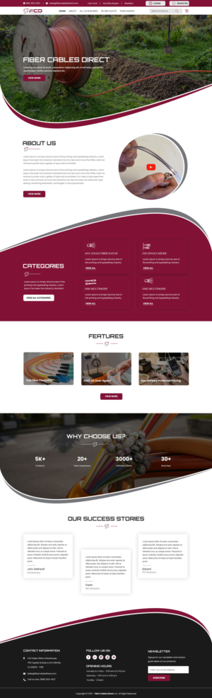 Web-Design von VC für FiberCablesDirect.com | Design #27633456