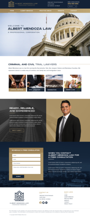 New solo practice law firm is looking for an elegant, professional, and interactive web design | Web-Design von Blue Sparrow