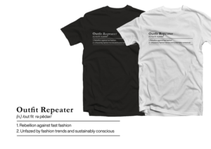 Outfit Repeater-promoting sustainable fashion | T-shirt Design by ammar_ed