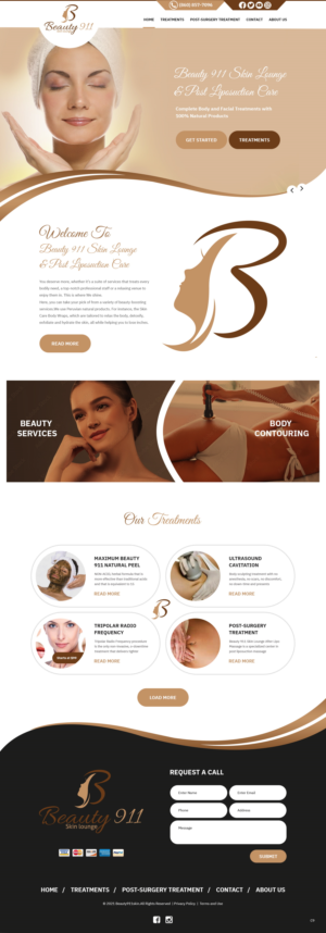 Wix-Design von pb für Beauty 911 LLC | Design: #27581379