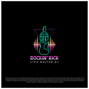 Rockin' Rick The Live Guitar DJ | Logo Design by JoseDesign