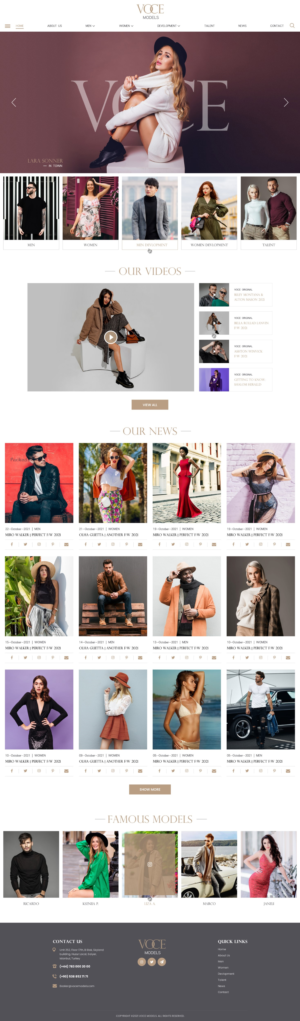 Web design for Modeling agency | Web Design by Reimagine