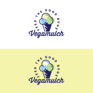 "Vegamulch" subtitle phrase "Feed the Good Bugs" | Logo Design by Sujit Banerjee