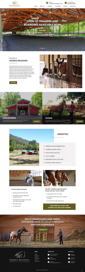 Hidden Meadows Estate | Web Design by pb