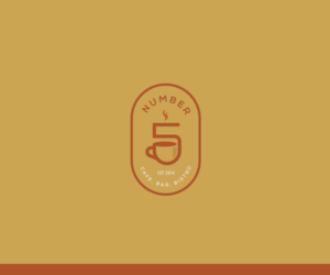 Number 5, Cafe, Bar, Bistro, Est 2014. | Logo Design by ecorokerz