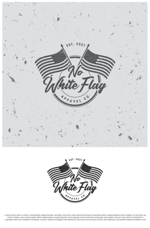 No White Flag apparel co.  est. 2021  | Logo Design by JoseDesign