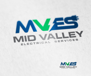 I want my business name abbreviated MVES and maybe spell out the name Mid Valley Electrical Services, but if not on logo then I can have that on business card. I would like my logo to represent electrical in some way, maybe some electrical wires and/or plug cord that has the blades on end, and maybe made into my abbreviated name of MVES. | Logo Design by dianagargaritza