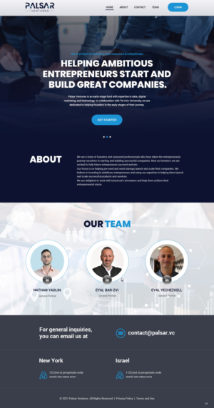 Website for Tech Venture Capital - Palsar Ventures | Web Design by pb