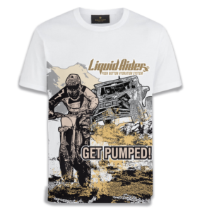 LiquidAider T-shirt for sale at off-road races like Baja 1000 and Dakar and hard enduro races. | T-Shirt-Design von SAI DESIGNS