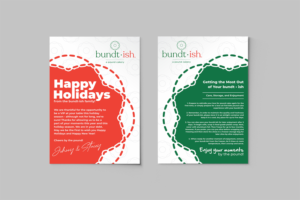 Double sided customer happy holidays and thank you card  | Graphic Design by ecorokerz