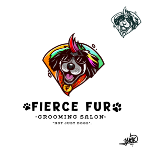 business name: FIERCE FUR                  tagline: NOT JUST DOGS | Logo Design by El Yisk 2