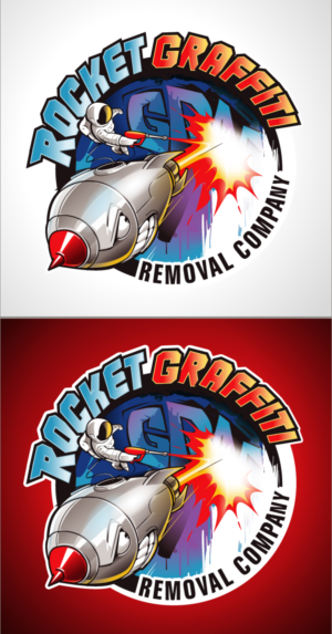 Rocket graffiti removal company | Logo Design by Suprakash 3