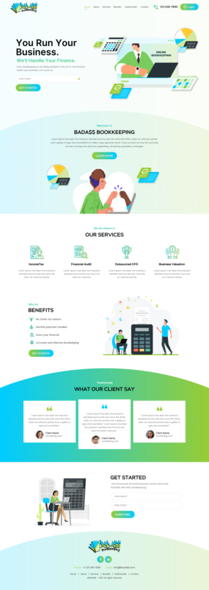 Bookkeeping website design | Web Design by rightway