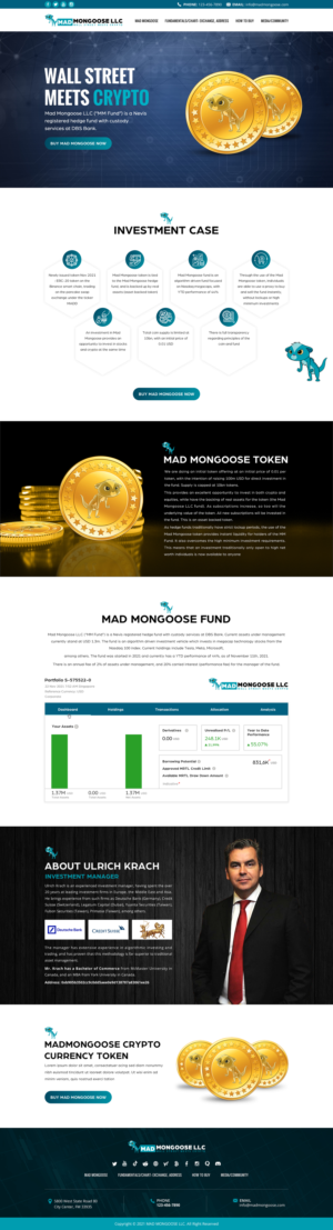 Mad Mongoose Crypto Token Website | Web Design by Sbss