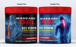 A label for a massage gel with bee venom for chronic pain | Label Design by SAI DESIGNS