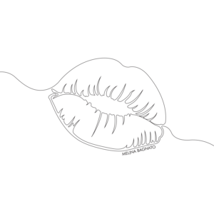 Flowy Lip Line drawing  One Line Drawing | Graphic Design by ARO