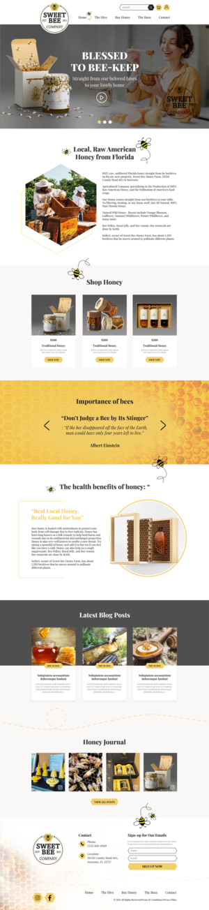 Honey Company from Florida Needs Sweet and Buzz-worthy Site | Web-Design von MAHABA