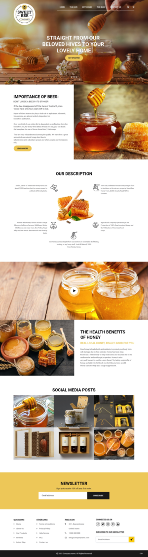 Honey Company from Florida Needs Sweet and Buzz-worthy Site | Web Design by pb