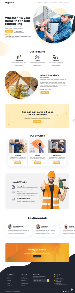 UI Kit for Contractor Websites | Web-Design von nzdesigners