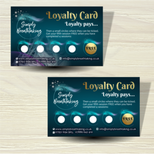 Simply Breathtaking require a luxurious Gift Certificate and simple loyalty card | Flyer Design by elveneclipse