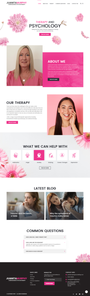 Psychotherapy Website - Based in London | Web Design by nzdesigners