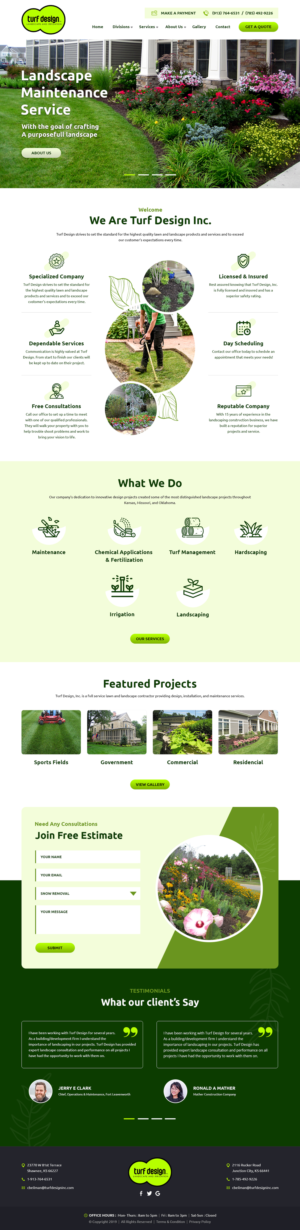 Landscape Contractor in need of New Web Design | Web Design by Roy