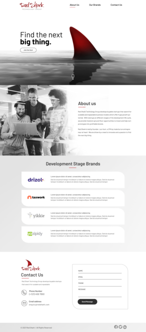 One page wordpress  horizontal and/or vertical website. | Wordpress Design by Blue Sparrow